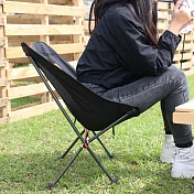 HaoO 露營休閒折疊椅  黑色