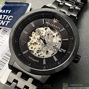 MASERATI瑪莎拉蒂精品錶,編號：R8823134003,44mm圓形黑精鋼錶殼黑色錶盤精鋼深黑色錶帶