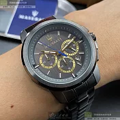 MASERATI瑪莎拉蒂精品錶,編號：R8873621007,44mm圓形槍灰色精鋼錶殼槍灰色錶盤精鋼槍灰色錶帶