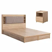 IDEA-MIT寢室傢俱暖色木作三件組(不含床墊) 暖棕原木