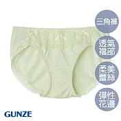 【日本GUNZE】柔美蕾絲三角小褲(JS1035-GRN) M 綠