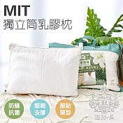 【AGAPE 亞加．貝】台灣製《防螨抗菌獨立筒乳膠枕》(彈性、舒適)