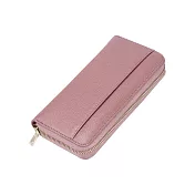 DF Flor Eden - 真皮氣質多卡夾手機包風琴長夾 粉色