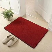 【巴芙洛】日式簇絨超吸水防滑踏墊/地毯/地墊/40*60CM 美麗絨紅色