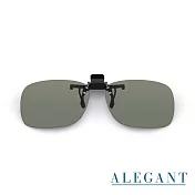 【ALEGANT】經典森綠感可掀夾式寶麗來偏光太陽眼鏡/UV400墨鏡/MIT/上掀夾片/外掛夾式鏡片
