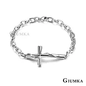 GIUMKA情侶手鍊 甜蜜的枷鎖手鏈十字架 男女情人手ˋ飾 情人節推薦 單個價格 MH08006 20 銀色寬版