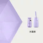 Beneunder 六折迷你扁傘(附時尚手拿包)-水晶紫 水晶紫