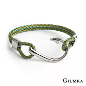 GIUMKA金屬鋼絲編織手環手鍊 鋼飾歐美海風魚鉤 個性潮流手飾 MH08023 20 C款黃/綠色