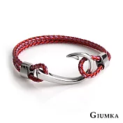 GIUMKA金屬鋼絲編織手環手鍊 鋼飾歐美海風魚鉤 個性潮流手飾 MH08023 20 E款紅/粉色