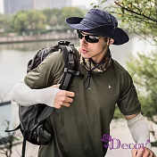 【Decoy】陽光型男＊中性大帽沿漁夫登山戶外遮陽帽 藍