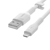 【Belkin】貝爾金 Flex USB-A to Lightning 傳輸線(1M) 白