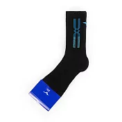 Mizuno [32TX200892Q] 男 中筒襪 運動 慢跑 厚底 半毛巾 棉質 舒適 耐穿 耐洗 黑藍
