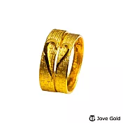 JoveGold漾金飾 會心黃金成對戒指
