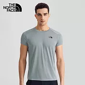 The North Face M MFO S/S POLY TEE - AP 男 舒適短袖上衣 NF0A7WB5A91 M 灰