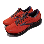 Brooks 慢跑鞋 Ghost 14 男鞋 橘紅 黑 路跑 緩震 馬拉松 運動鞋 1103691D865