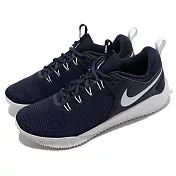Nike 排球鞋 Air Zoom Hyperace 2 深藍 白 男鞋 氣墊避震 AR5281-400