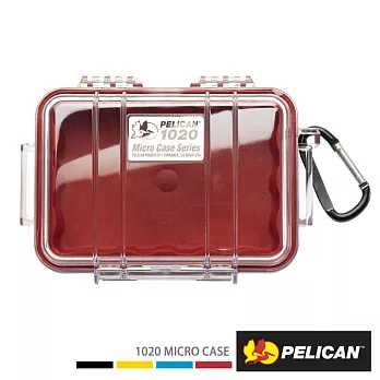 PELICAN 派力肯 1020 Micro Case 微型防水氣密箱-透明(紅)