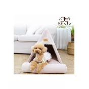 【韓國Ritoto】寵物睡窩-加大款 Dog house - beige 經典米白