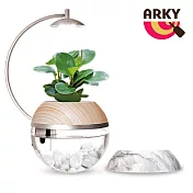 ARKY Herb City Pro 香草城市 進階版 馬達澆水x植物燈盆栽組(不含植物)【淺木紋/大理石紋 雙飾圈組合】