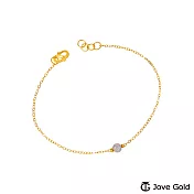 JoveGold漾金飾 簡單黃金手鍊-亮麗白