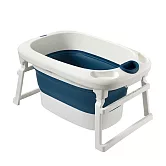 【i-smart】寶寶摺疊式浴桶浴盆(獨家超級神桶 加碼送洗澡玩具) 皇家藍