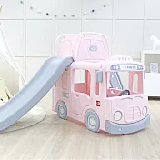【韓國YAYA】兒童巴士遊戲滑梯(兩款可選) 夢幻粉紅