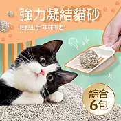 【毛孩王】強效除臭 強力凝結 貓砂5kgX6包-綜合 細砂