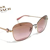 COACH 鑲粉鑽個性墨鏡/太陽眼鏡-玫瑰金