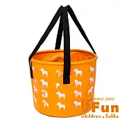 【iSFun】露營戲水*動物大容量摺疊水桶袋12L 橘