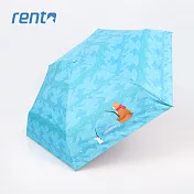 【rento】MINI不鏽鋼黑膠晴雨傘 仰望星空( 藍綠)