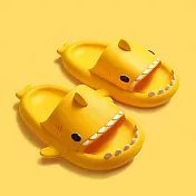 【JAR嚴選】兒童立體鯊魚EVA軟底居家防滑拖鞋 19 黃
