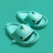 【JAR嚴選】兒童立體鯊魚EVA軟底居家防滑拖鞋 15 藍-150