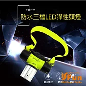 【iSFun】運動戲水＊防水三檔LED彈性頭燈
