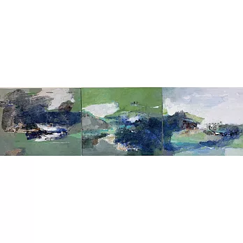 【玲廊滿藝】林惠玲-山海間-三連幅159×45.5 cm