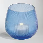 《PHILIPPI》絲紋玻璃燭台(湛藍) | 蠟燭臺 燭座
