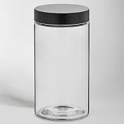 《KELA》Bera旋蓋玻璃收納罐(黑1.7L) | 收納瓶 儲物罐 零食罐