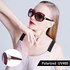 【SUNS】淑女偏光墨鏡 法式鑲鑽名媛款 蜜棕紅 大框顯小臉 寶麗來太陽眼鏡 防眩光 抗UV400