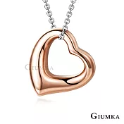 GIUMKA白鋼項鍊鋼飾質感女鍊愛心短項鏈 完美甜心 銀色/玫金色 MN03119 鋼飾推薦 45cm 玫金色