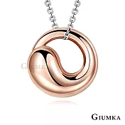 GIUMKA白鋼項鍊鋼飾質感女鍊圓圈短項鏈 流轉的愛戀 銀色/玫金色 MN03120 鋼飾推薦 45cm 玫金色