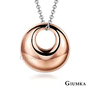 GIUMKA白鋼項鍊鋼飾質感女鍊圓圈短項鏈 甜蜜時刻 銀色/玫金色 MN03121 鋼飾推薦 45cm 玫金色