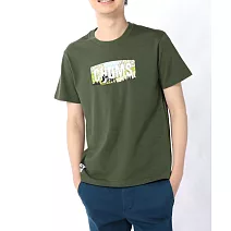 CHUMS Mountain CHUMS Logo T-Shirt 男女 短袖T恤 卡其綠 L 綠
