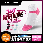 【LEADER】ST-06 台灣製Coolmax專業排汗 機能運動除臭襪 女款 超值3入組 三色各1