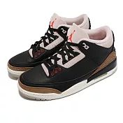 Nike 休閒鞋 Air Jordan 3 Retro 男鞋 黑 棕 粉紅 AJ3 喬丹 3代 CT8532-008