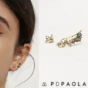 PD PAOLA 西班牙時尚潮牌 灰鑽蜜蜂耳環 貼合耳廓耳環 REVERY GOLD