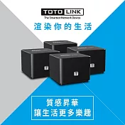TOTOLINK T8 AC1200 Giga 全覆蓋Mesh網狀路由器系統-4入組