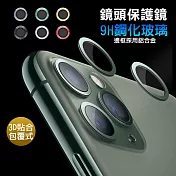 【LENS】 iPhone 11 6.1吋 鋁合金高清鏡頭保護套環 9H鏡頭玻璃膜 綠色