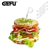 【GEFU】德國品牌不鏽鋼造型三明治叉(6入)(原廠總代理)