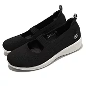 Skechers 休閒鞋 ARYA-Mellow Idea 女鞋 黑 白 楔型 增高 流線型 懶人鞋 104111BKW