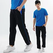 【遊遍天下】MIT男款吸排抗UV運動長褲 運動/健身/路步 (GP1013) 3XL 黑色