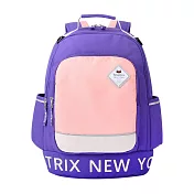 【BEATRIX NEW YORK】美式休閒風兒童護脊透氣雙肩書包(護脊書包) 魔幻紫